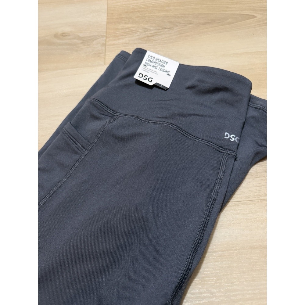 DSG Leggings Womens Small Gray Cold Weather Compression High Rise Tight Pockets